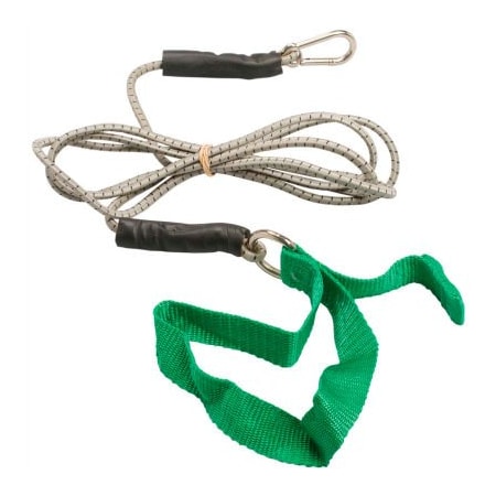 Fabrication Enterprises CanDo Bungee Exercise Cord with Attachments, 7' Cord, Green 1425816